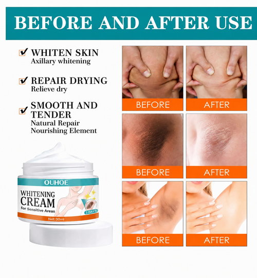 Sensitive Area Brightening Cream for Underarms & Private Areas | For Men & Women